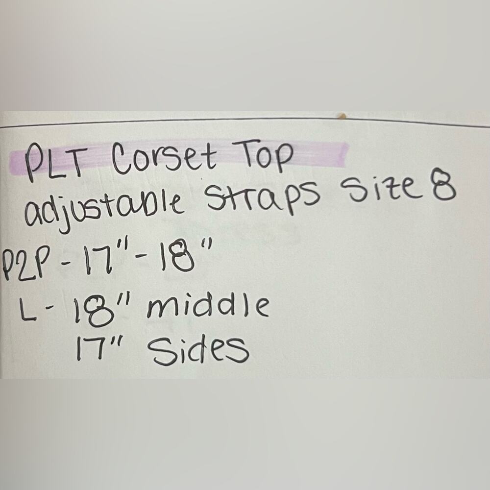 Pretty Little Thing Top Women 8 Rose Renaissance Strappy Quilt Detail Corset - Picture 10 of 11